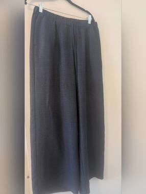 SHEIN Navy Pull On Wide Leg Pants